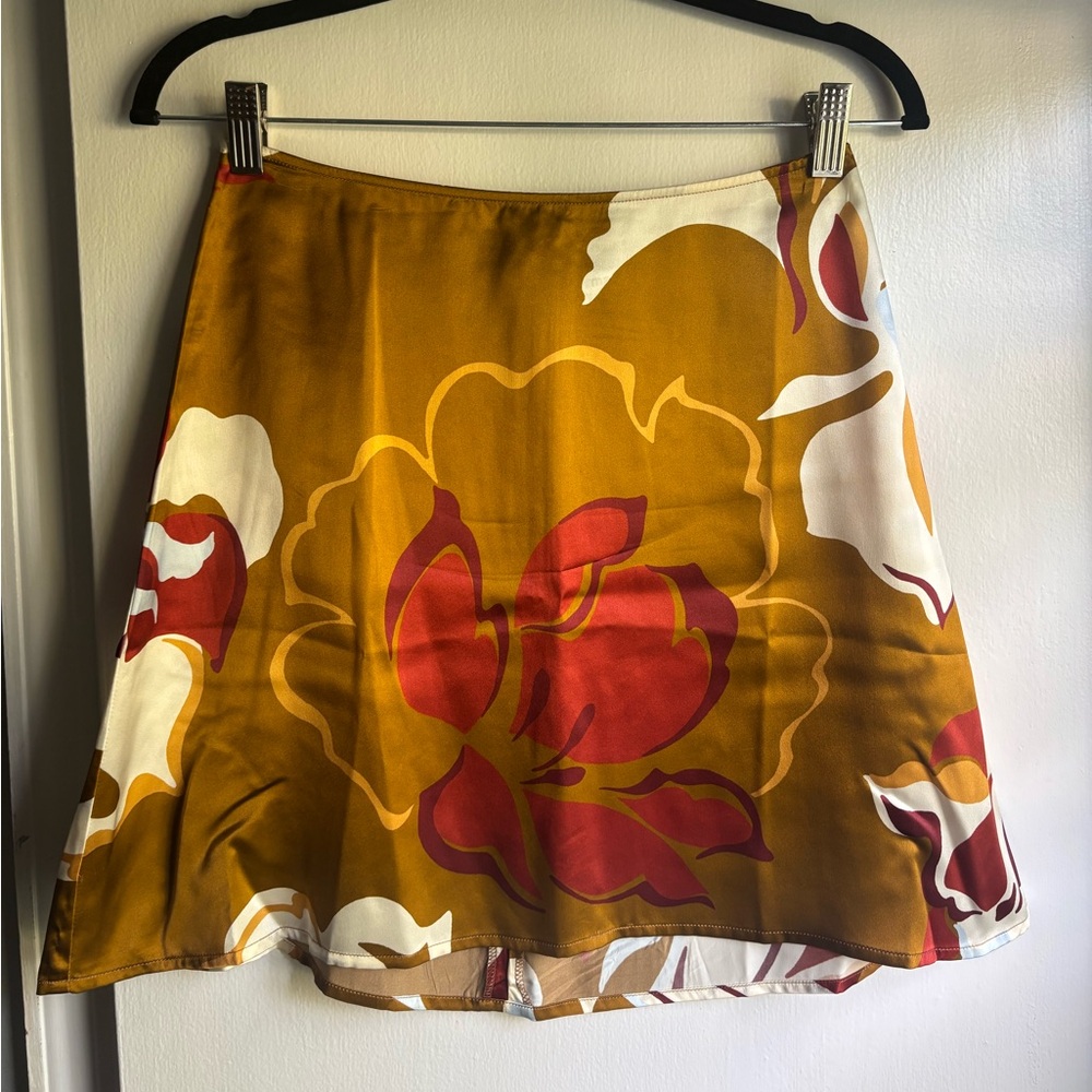Reformation Floral Skirt in Brown and Pink - Picture 2 of 5
